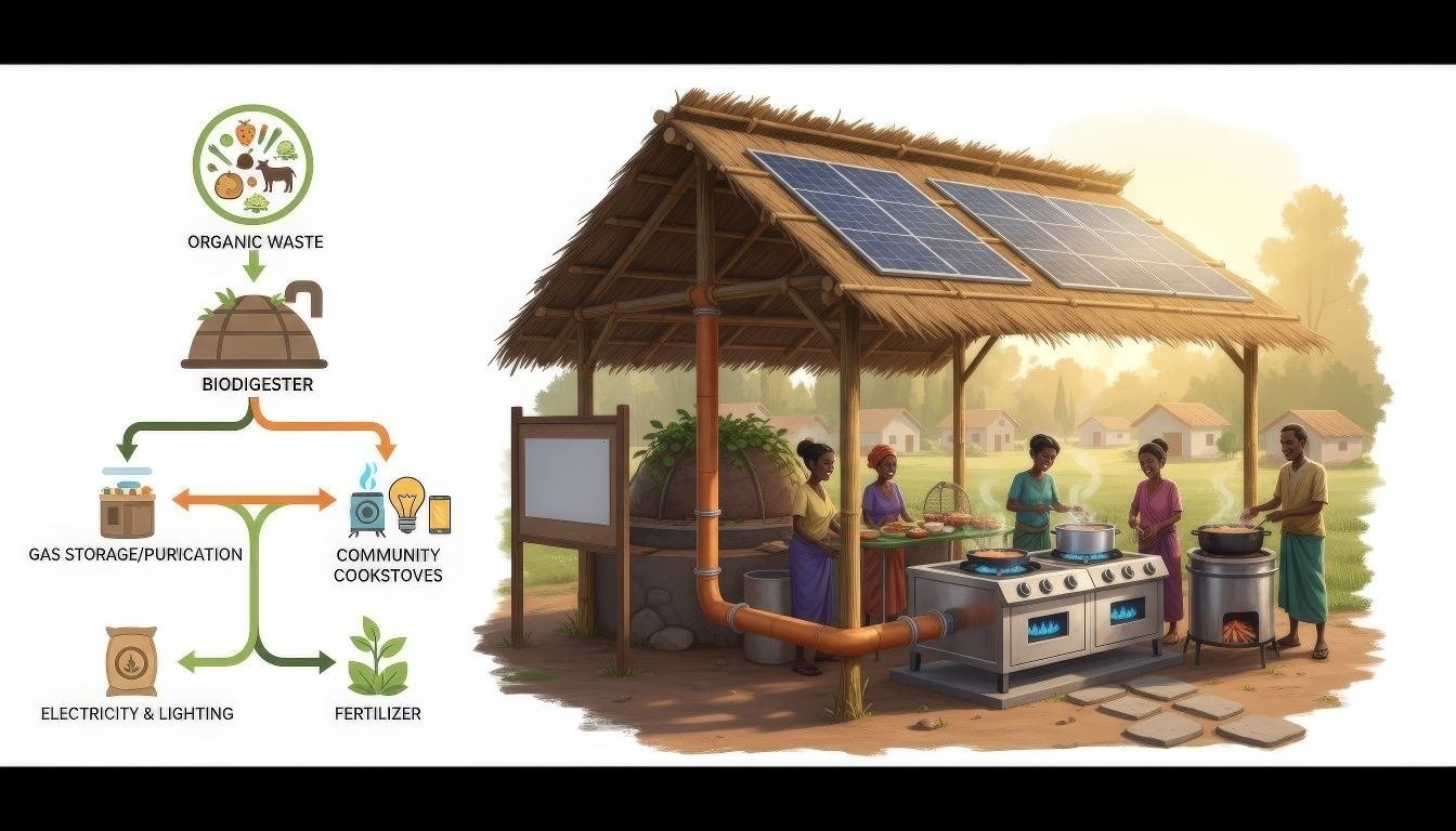 Community biogas use