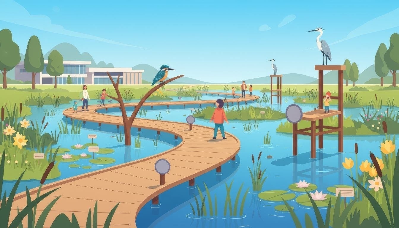 Diverse stakeholder group engaged in collaborative planning and education at AquaSai co-benefit hub facility